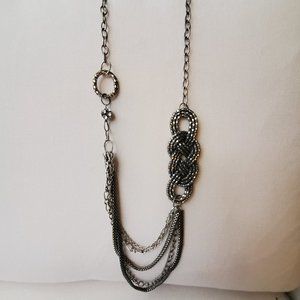 Muted Silver Statement Necklace
